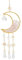 BENECREAT Crescent Moon Crystal Suncatcher with Natural Rose Quartz Beads, Window Hanging Prism Ornaments Crystal Glass Suncatcher for Home Garden Office Decoration, Pink