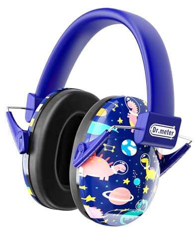 Dr.meter Proteccion Auditiva Niños, Cascos Proteccion Auditiva Niño Cascos Ruido Niños Ruido Orejeras Antiruido con Almohadillas Suaves para Monster Jam Conciertos de Fuegos Partido de Fútbol Azul