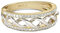 Jeulia Bandringe aus Sterlingsilber zweifarbig gedreht runder Schnitt Jubiläumsringe für Damen für ihre Mädchen mit Schmuckschatulle (Silber und Gelbgold, 58(18.5)) (Silber, Gelbgold, 57(18.1))