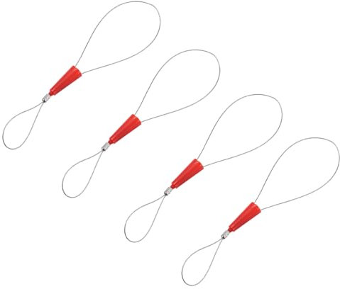 sourcing map Cable Puller 4 Pcs Fish Tape Fastener Tool 230mm x 1.4mm Wire Fish Tape Cable Puller Red for Professional Electrical Installations Wire Management