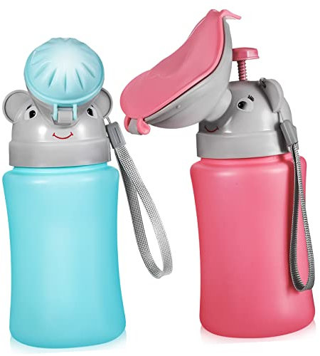 WOONEKY 2 Stück Tragbares Auto Für Kinder Kleines Urinal Kleinkind Urinal Für Jungen Urinal Wasserkocher Urinal Flasche Für Kleinkinder PIPI Training Urinal Flasche Notfall Wc