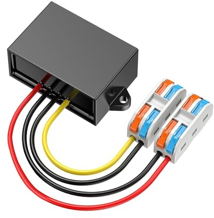 Spannungswandler 12V auf 5V, 24V auf 5V Spannungswandler 5A 25W mit Schnellverbinder Kabelverbinder, DC DC Wandler 12V 5V für Autoelektronik Golfwagen Licht (8-40V Eingänge)