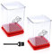 2pcs Trancheuse à Tasses, Trancheuse à Fruits Trancheuse à Oufs avec Brosse Acier Inoxydable Coupe-Fraise Outil de Tranchage Portatif pour Salade d'Oufs et de Bananes Gadget de Cuisine