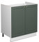 Vicco Meuble Bas sous-évier Fame-Line, Vert Or Campagne/Blanc, 80 cm, PT Chêne