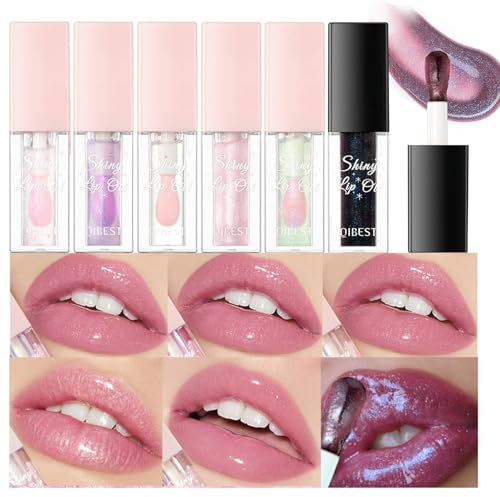 6PCS Color Changing Lip Gloss Set, Liquid Lipstick Set, Moisturising Long Lasting Waterproof Liquid Lipstick Lip Tinted Lip Gloss for Girls and Women (Set D)