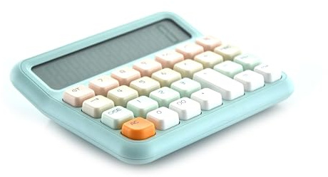 Calculadora Soft con Botones XXLde Gran suavidad, 12 dígitos, LCD, Funciona con Baterías, Base Antideslizante y Gran Tamaño Ideal para la Oficina y Home Office by Office Box (Azul)