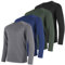 miijoory Long Sleeve T Shirts for Men Breathabal Quick Dry Performance Sports Gym Tops UV Sun Protection Tee Shirts for Workout Running 4 Pack (M,Black,Blue,Dark Grey,Army Green)