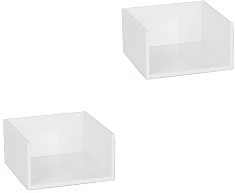 Lurrose 2stücke Multifunktionale Schreibtisch-notizbox Weiß Selbstklebender Notizspender Und Organizer Für Büro Und Zuhause Für Standard-notizzettel Aufbewahrung Von Büroutensilien