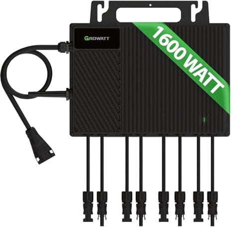 Growatt NEO 1600M-X2 Mikrowechselrichter – 1600W für bis zu 4 Solarmodule – WiFi – VDE-konform – Balkonkraftwerk geeignet – Photovoltaik Inverter – PV Wechselrichter
