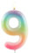 Zolunu Glitter Colorful 9th Birthday Candle, Birthday Number 9 Candle Cake Toppers for Girl Women, Glitter Colorful Themed Party Decorations Supplies Birthday Gifts