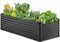 VEVOR Letto da Giardino Rialzato in Metallo, Fioriera Zincata per Esterni, con Fondo Aperto, Grande Letto Rialzato per Giardinaggio di Verdure, Fiori, Piante Grasse, Grigio Scuro 1800 x 895 x 600 mm