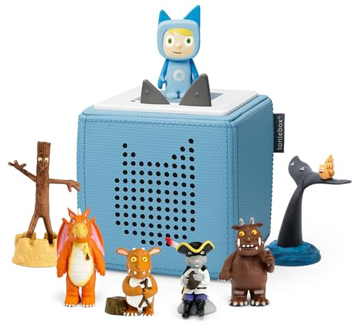 tonies Julia Donaldson Bundle with Blue Toniebox Starter Set, Incl. 1 Creative and 6 Characters, Gruffalo, Gruffalo's Child, Stick Man, Highway Rat, Snail and the Whale, Zog