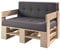 Lermowood Palettenmöbel Mp Sofa 100 x 80 x 30 cm Natur | Europaletten Indoor und Outdoor Lounge Gartenmöbel Holz Gartenmöbel Set Lounge Möbel Terrasse Balkon Loft Stil Paletten