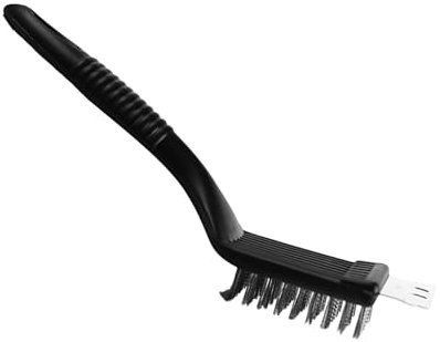 MFUOE Bird Droppings Cleaning Brush Long Handle Stainless Steel Feeder Cleaner Brush Pet Supply Cage Accessory for Parrot Poop Cleaning Tool