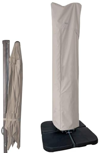 Offset Umbrella Covers | Patio Umbrella Cover For 9ft To 11ft Offset Umbrella, Water Resistant, Curved Cantilever And Straight Pole Parasol Outdoor Umbrellas Cover With Zipper And Rod