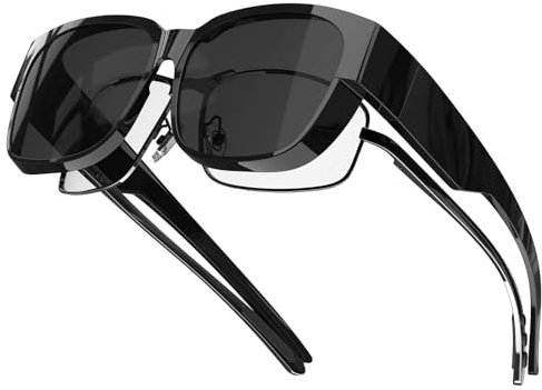 Bloomoak Polarisiert Sonnenbrille Überbrille für Brillenträger Herren Damen, Überziehbrille Unisex Brille mit UV400 Schutz, Fit-over Polbrille für Autofahren Angeln Golf