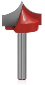 V Nut Spirale verjüngt Fräser, 6mm Schaft Runde Punkt Cutter Router Bit for Holz CNC Gravur Fräsen Mehrere Größen(6x18)