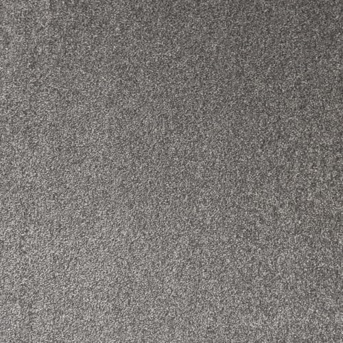 Underfoot Felt-Backed Carpet - Durable Twist Pile Carpet Bleach-Cleanable & Stain-Resistant | Easy Fit DIY Friendly Carpets (Steel, 5m x 4m)