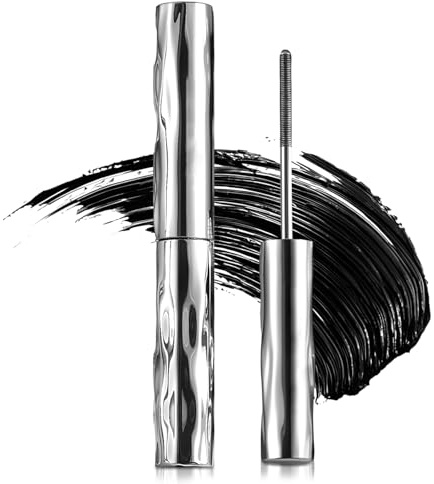Wimperntusche, Mascara Wasserfest Schwarz, Steel Pipe Eyelash Mascara, Wimperntusche Lange Wimpern, Natural Non-Smudged Threaded Volumen und längeren Halt (1)