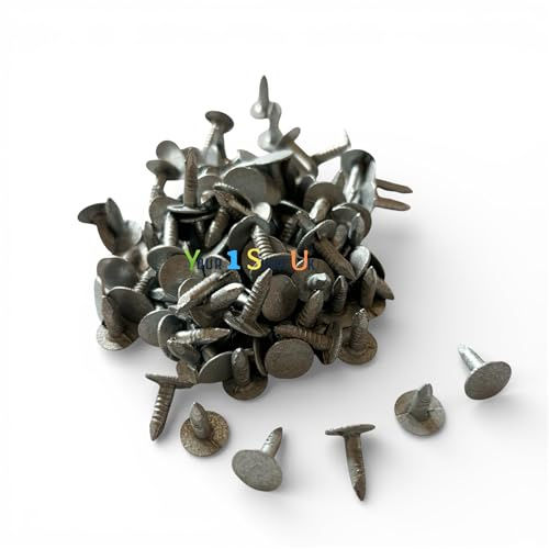 20mm, 15mm and 13mm Felt Nails - 100 Pack Extra Large Head Galvanised Felt Nails for Shed Roof - Heavy Duty Roof Felt Tacks for Wood Outdoor and Securing Shed Roofing Felt in a Handy (13mm)