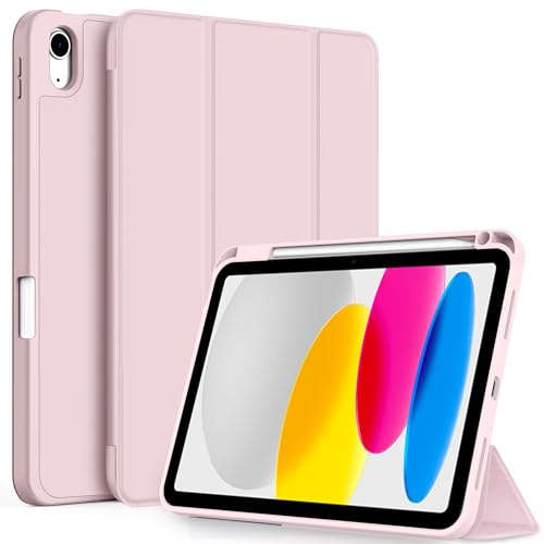 CACOE Cover Compatibile con iPad A16 11 Generazione/iPad 10 Generazione | Custodia con Portapenna per iPad 11 Generazione 11 Pollici 2025 / 10 Generazione 10,9 Pollici 2022, Rosa