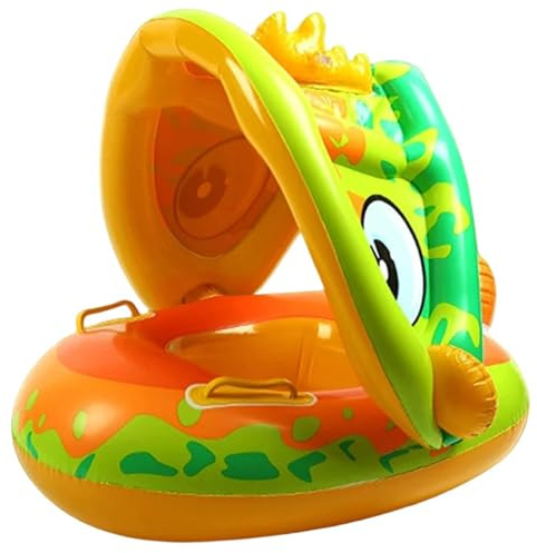 Kinder Schwimmring Mit Sonnendach Aufblasbar Schwimmhilfe Für Kleinkinder Mit Sicherheitsitz Griff Sonnenschutz Schwimmtrainer Für Säuglinge 0-36 Monate Pool Wasser Spielzeug