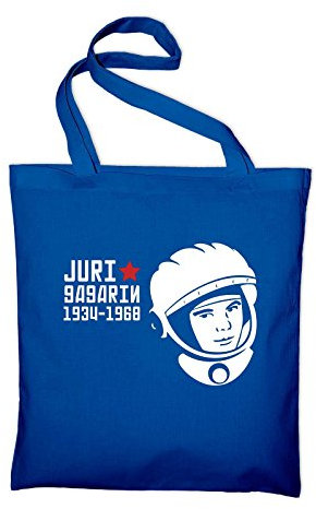 STYLETEX23 Juri Gagarin Jutebeutel Baumwolltasche, royalblue