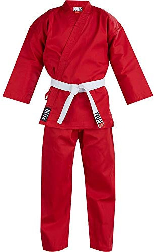 Blitz Flash Student Traje de Karate, algodón, Unisex, Poly Cotton Student Karate, Rot - Rot