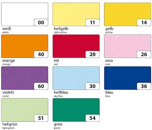 folia Transparentpapier, (B)505 x (L)700 mm, 115 g/qm, gelb