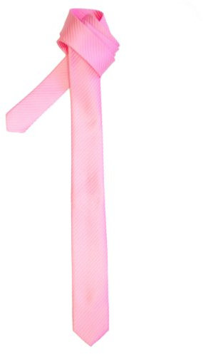 Retreez Cravate Fine Slim Texturé À rayures Tissée en Microfibres de Rose