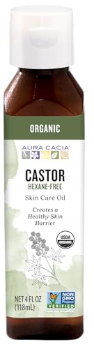 Aura Cacia Organic Skin Care Oil, Castor, 4 Fluid Ounce