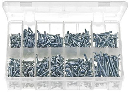 Genuine 1x 500 Piece Assorted Self-Drilling Screws Pan Phillips Set - Part Nu...