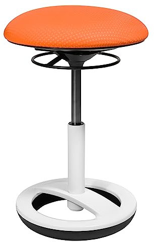 Topstar Bürohocker Sitness Bob Alu weiß lackiert orange
