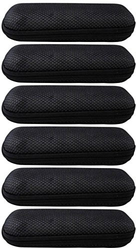 Eyekepper EVA Zipper Box fuer Lesebrille Brillenetui Hartschale Reißverschluss Schwarz(6 pcs)