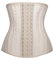 YIANNA Waist Trainer Damen Korsett Bauchweg Body Shaper Latex Corsage Bauch Weg Korsagen Sport Shapewear Corsette Taillengürtel Beige 1210 XS