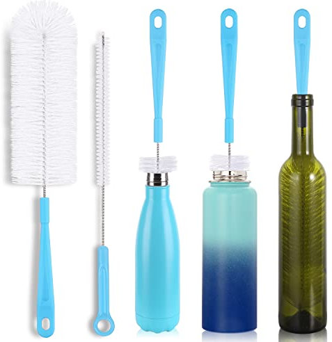 16 Bottle Brush Cleaner for Water Bottle - Long Handle Bottle Brush for Cleaning Narrow Neck Sport Bottles,Beer Bottle and Jugs, Set of 2