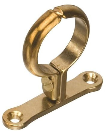 22mm Cast Brass Screw-On Pipe Bracket - Bag of 2