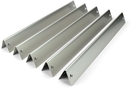 Grillrost.com Das Original Edelstahl Aromaschienen für Weber - Brennerabdeckung für Spirit 300 und Genesis Silver (Regler seitlich)