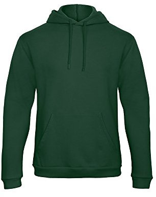 B&C Sudadera con capucha unisex ID.203 50/50 (M) (verde botella), verde botella, M