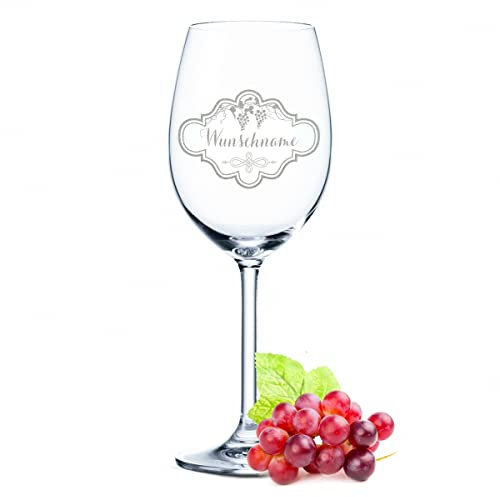 GRAVURZEILE Leonardo XL Weinglas mit Gravur eines Namen - schöne Geschenkidee zum Geburtstag & für echte Weingenießer - Füllmenge: 460ml - Hochwertige Laser-Gravur Farbe Daily