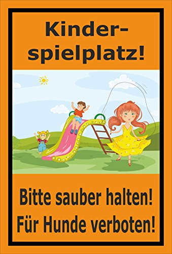 Melis-Folienwerkstatt Schild - Kinder-Spielplatz - 60x40cm - 3mm Hartschaum – 20 VAR S00187-017-E