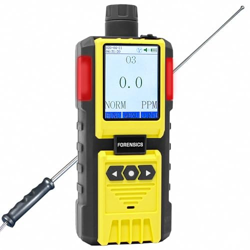 Ozonmessgerät (O3) mit Sonde und Integrierter Pumpe von Forensics | EU-Kalibrierzertifikat | 0–20 ppm mit 0,1 ppm Auflösung