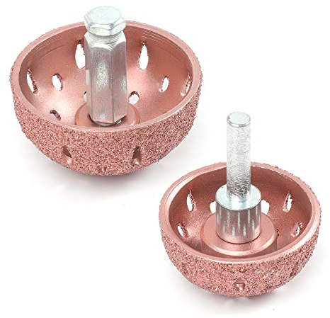 SaferCCTV Rueda de pulido de neumáticos,42 mm y 55 mm,tipo cuenco de reparación de neumáticos,cabezal de pulido de grano grueso con herramientas de reparación de neumáticos de varilla de vinculación