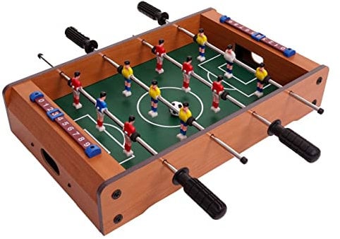 Mendler Mini Fußballkicker HWC-J68, Tischspiel Tischkicker inklusive Zubehör, Holz 51x31x10cm