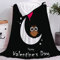Kuscheldecke Flauschig Schwarze Eule Sherpa Decke Wohndecke Zweiseitige Kuscheldecke Extra Warm Sofadecke Mikrofaser Lauschig Wohndecke Wolldecken für Couch(130x150cm)