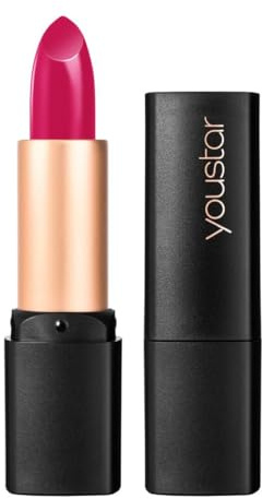 youstar INTENSE COLOUR Lippenstift - Feuchtigkeitsspendender Lippenstift/Lipstick mit intensiver Farbe, langanhaltend, pflegende Inhaltsstoffe, cremige Textur, für weiche Lippen
