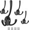 Lxoraziy 4 Pcs Hooks, Coat Rack Wall Mounted, Coat Racks, Metal Coat Hook for Hanging Towels, Coats, Hats, Key, Cap, Cup, Heavy Bags
