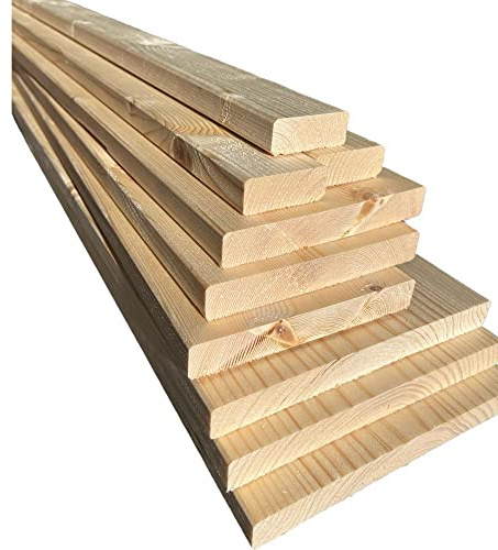 BaustoffhandelShop Glattkantbretter Fichte Sichtqualität Holzbalken Konstruktionsholz Vollholz (18x195mm ca.130cm)