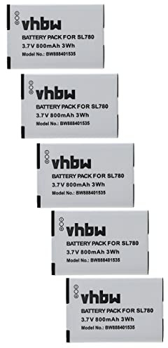 vhbw 5X Akku kompatibel mit Unify OpenStage SL6 | SL400, SL450 schnurlos Festnetz Telefon (800 mAh, 3,7 V, Li-Ion)