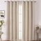 Nyescasa Verdunklungs Vorhänge Kinderzimmer Vorhang Doppellagige Gardienen mit Höhlen Sterne mit Voile Ösenschal für Wohnzimmer Schlafzimmer Mädchen Dekoschal 2er Set 270x150cm(H×B) Beige